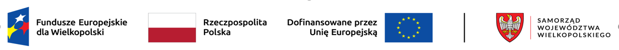 Fundusze Europejskie dla Wielkopolski, Rzeczpospolita Polska, Dofinansowane przez Unię Europejską, Samorząd Wojewódzctwa Wielkopolskiego